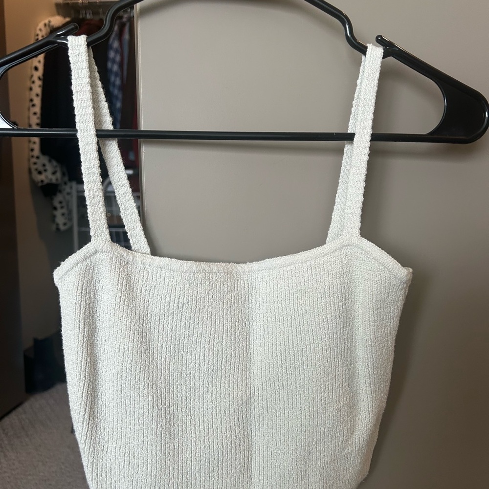 Madewell Cream Textured Camisole